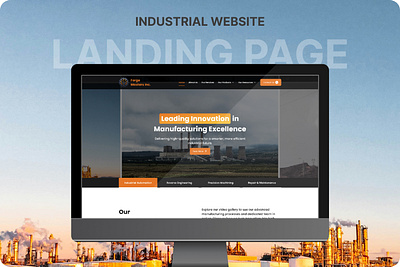 Industrial Website Landing page UI creative design figma homepage industrial industrial website landing page ui ux website