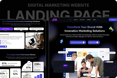 Digital Marketing Agency Landing page UI creative design digital marketing digital marketing landing page figma homepage landing page saas ui ux