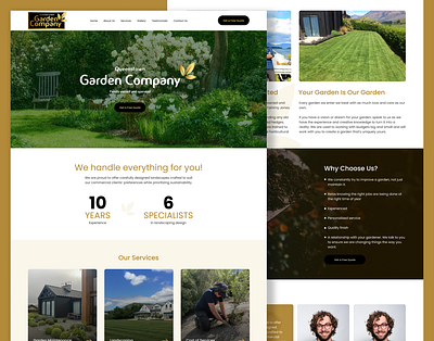 The Garden Company figma figma design garden company garden maintenance gardening landing page landing page design landscaping web design website