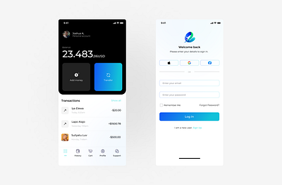 Elitech - Fintech App design 3d animation branding figma fintech mobile app ui