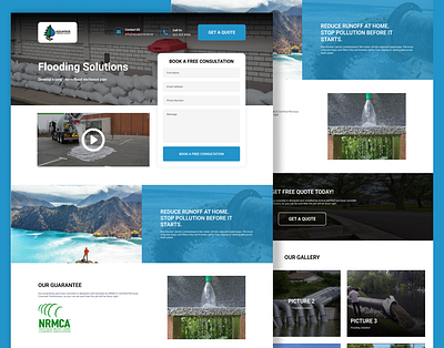 Flooding Solutions Landing Page figma figma design flooding solution landing page roof leaking water solution web design website