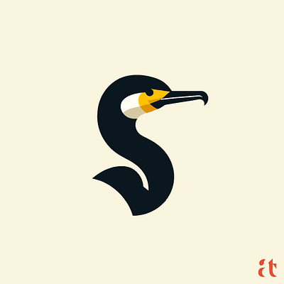 Artistic Logo Inspirations by Aravind Reddy Tarugu #4: Great Cor aravind art branding clean design digital flat geometric graphic design great cormorant icon logo modern nature reddy tarugu ui ux vector website