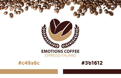 Emotions Coffee - Logo Design branding brown coffee colors design espresso espresso italiano graphic design illustration logo logo design mockup mug packaging white