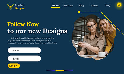 Landing page advertising design banner design graphic design ui