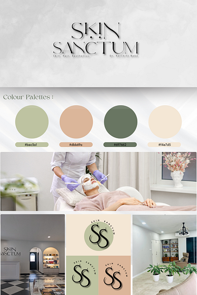 Skin Sanctum Moodboard branding creatives graphic design