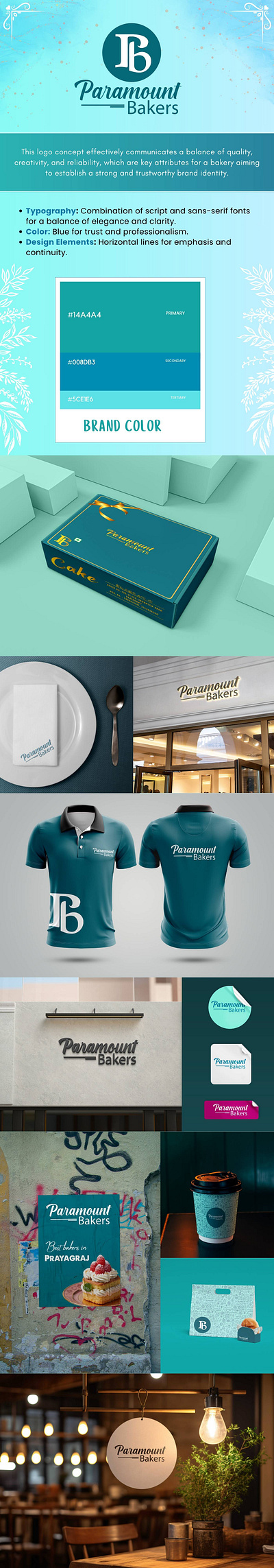 Paramount Bakers Logo & Branding advertising branding design digital marketing digital marketing agency graphic design logo packaging