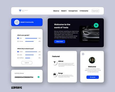 Tesla Model S Components design graphic design illustration typography ui ux vector webdesign website