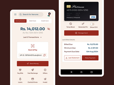 Improved UX for ICICI Mobile Dashboard design emotional design experiencedesign ui uidesign user interface ux ux design uxdesign