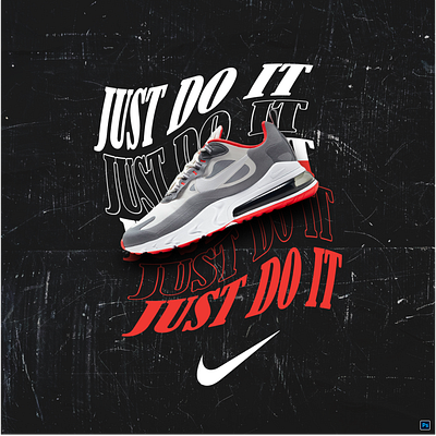 Nike brand Typography Poster brand branding clean design division fast flat font logo minimalist nike running shoe slogan sneakers sports brand text twirl typography ui