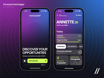 Astrology Mobile iOS App Design Concept android android design app app design concept app design template astrology dark theme dashboard design interface ios ios design mobile mobile app mobile ui product design ui ux