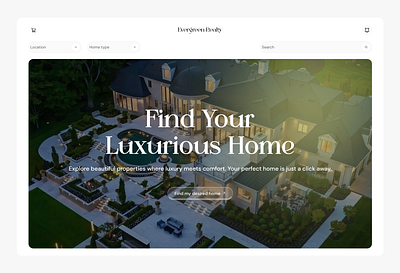 Real Estate Landing Page Website design graphic design landing page real estate ui uiux ux uxdesign website