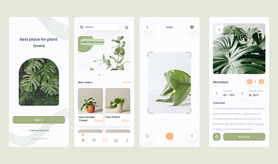 Plant app app design ecommerce onlineshopping plant plantcare ui ux