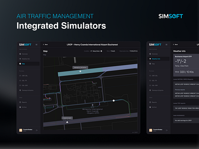 SIMSOFT - Air Traffic Management Integrated Simulator air app clean dashboard design experience interface management simulator traffic ui design uiux user web