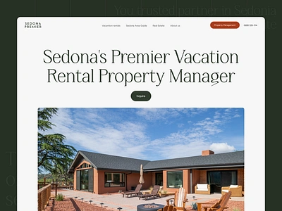 Real Estate ✦ Sedona Premier Property Managing animation awwwards branding design landing minimalism prototype design realestate responsive web design style ui ui design ux website