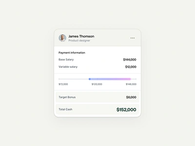 Compensation information app clean clean ui data design dollar information irakli lolashvili minimalistic name price progress range salary ui usd