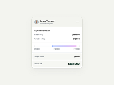 Compensation information app clean clean ui data design dollar information irakli lolashvili minimalistic name price progress range salary ui usd