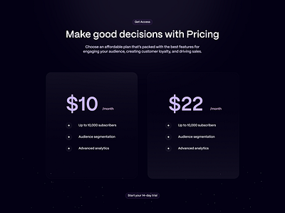 Pricing page figma ui design ux design