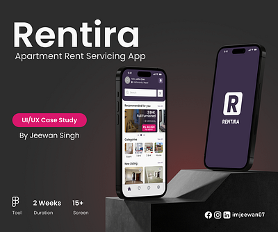 Rentira - UX Case Study | Apartment Rent Servicing App case study figma ui ui ux ux case study