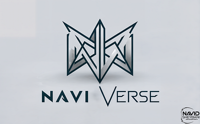 NaviVerse - Leadership Metaverse flat logo concept - 8k 3d branding graphic design logo