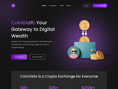 Crypto Exchange Web Design crypto design figma lanfing page trading ui ux uxui web website