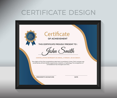 Modern certificate award template design award business certificate corporate creative graphic design illustration modern vector