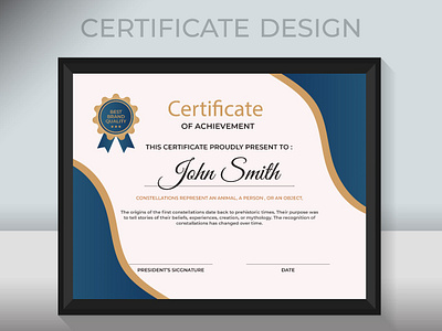 Modern certificate award template design award business certificate corporate creative graphic design illustration modern vector