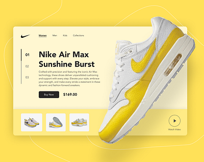 Nike E-commerce Website Design airmax design e commerce fashion figma nike ui ux uxui web website