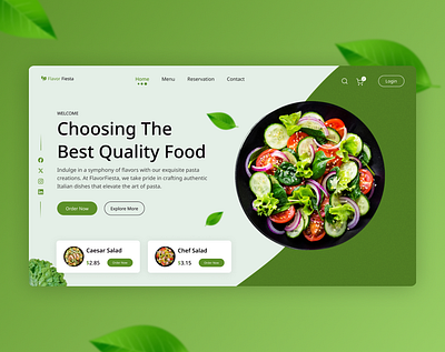 Restaurant Web Design design e commerce figma food restaurant ui uidesign user experience user interface ux uxui web website