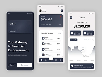 Finance Mobile App app appdesign coin creditcard design figma finance mobile ui uidesign ux uxdesign