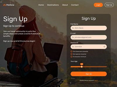 Sign Up/Login Page design figma landing login page signup ui uidesign ux uxdesign uxui web website