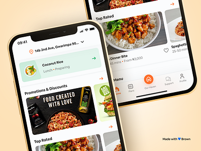 Our Haven - Meal Plan Service - Mobile App. app food delivery meal product design ui ux