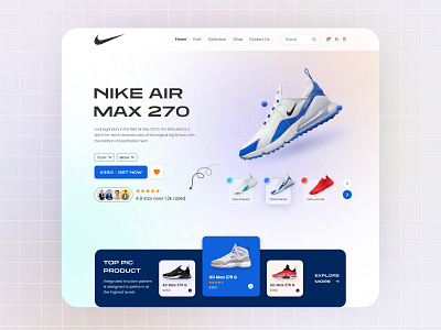 Nike - Shoes Ecommerce Website ecommerce landing page design mondolsgraphic nike shoes nike store shoe shopify store shoes website shopify sneakers landing page uiux web header design