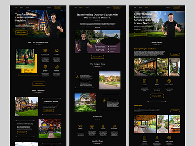 Landscaping Website UI UX Design Figma dark theme design housing website landscaping landscaping figma ui landscaping landing page landscaping ui design landscaping web design landscaping website lawn services website portfolio services website design ui ux desing web figma design