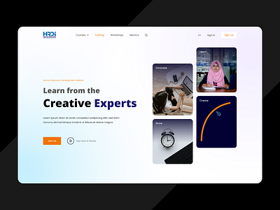 Online Learning Platform adobe xd banner education home page landing page online learning training ui web design website xd