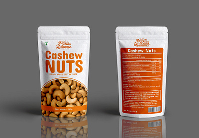 Cashew Nuts Pouch Packaging Design cashew nuts pouch design nuts package design nuts packet design package design packaging packaging design pouch design pouch packaging design product label product label design