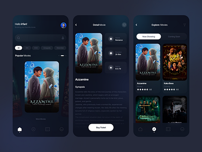 Xinema - Cinema Booking App app cinema design figma film mobile movie ticket ui