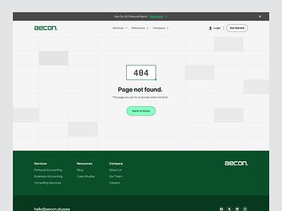 Aecon - 404 404 error ui website