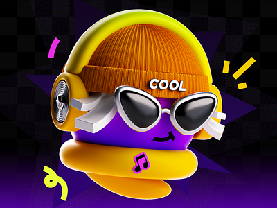 COOL GUY 3d c4d cool fashion illustration music rap sunglasses