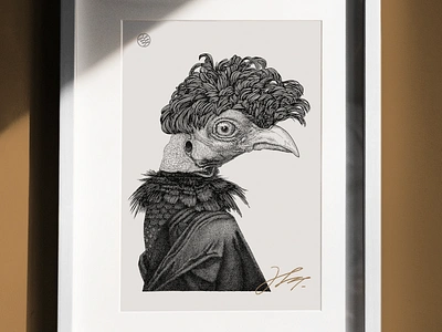 Eastern Crested Guineafowl animal painting animal portrait animal tattoo art drawing art work black ink dot work fine line art illustration illustration work ink drawing needle pen original art original art work painting pen drawing pointillism portrait paintings stipple traditional art