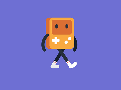 Handheld Console character illustration motion graphics walk cycle