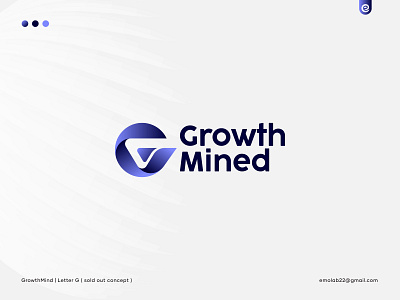 GrowthMined logo design for agency . adobe agency logo brand identity branding concept creative gradient logo graphic design letter g logo letter logo logo logomark logos logotipo logotype modern logo play icon play logo unique video icon wordmark logo