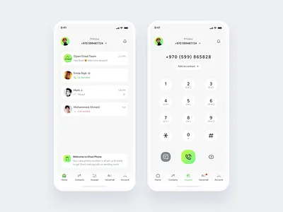 Etisal - Communication Mobile App call communication ui uidesign uiux uiuxdesign ux uxdesign whatsapp