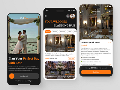 WedWise - Wedding Planner App app design design interface ios mobile app mobile app design product design ui ui design uiux uiux design user experience user experience design ux wedding wedding planner