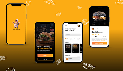 Mr Foods - Food App UI branding graphic design ui