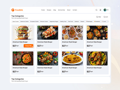 Food Delivery Website UI Design | Wow Rakibul design food delivery web design food landing page food website land page product saas ui ui web design website ui wow rakibul wowrakibul