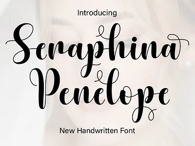 Seraphina Penelope beauty font crafting font cute cute font design elegant font handwritten monoline new font script script font