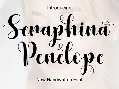 Seraphina Penelope beauty font crafting font cute cute font design elegant font handwritten monoline new font script script font