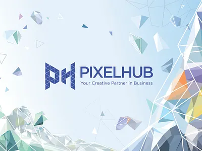 PIXELHUB Brochure Front & Back Cover 2015 back brochure cover crystal design front graphic design illustration low poly particle print triangle