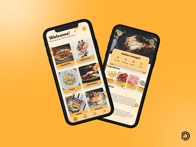 Recipe Exploring Mobile App Concept app design graphic design ui