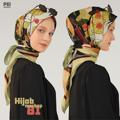 Hijab Mockup Pack 81 apparel clothes design download esarp fashion hijab mockup muslim photoshop psd sal scarf template women